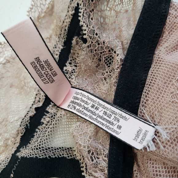 Victoria's Secret Lacie Lace Racer Back Front-Close Bralette Bra Small - Picture 6 of 6